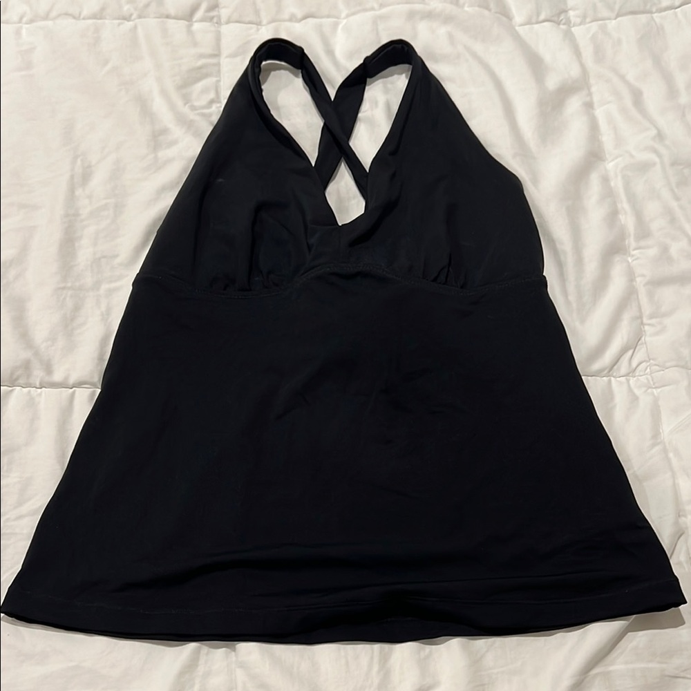 Athleta Women's Black Halter Swimwear Tankini Top Size M